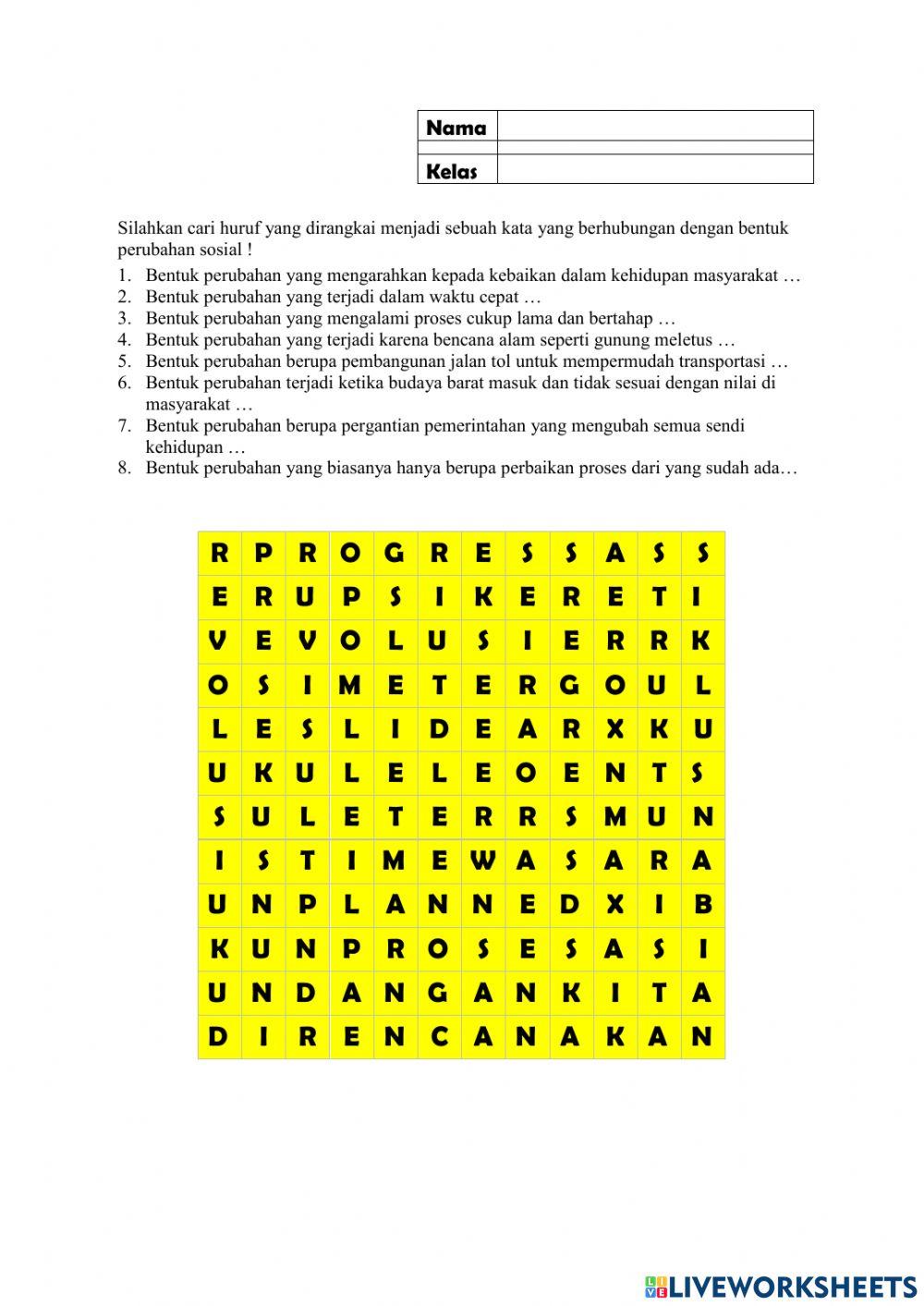 Kuis Bentuk Perubahan