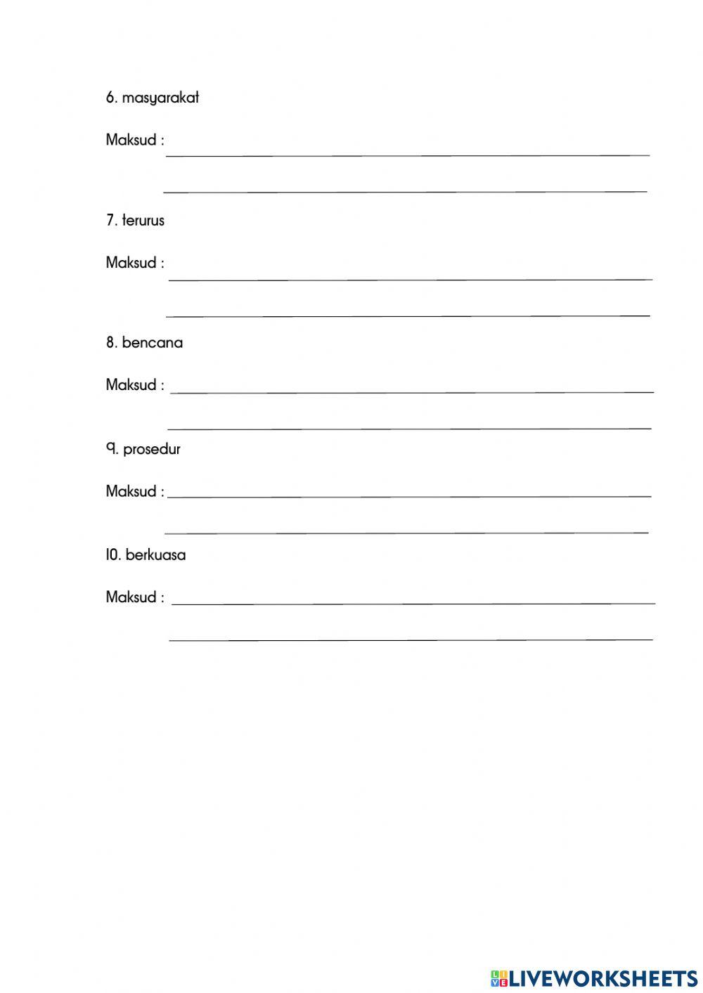 Tahun 5 SJK Tema 5 Unit 14 Tajuk Alam Tercemar,Bencana Melanda