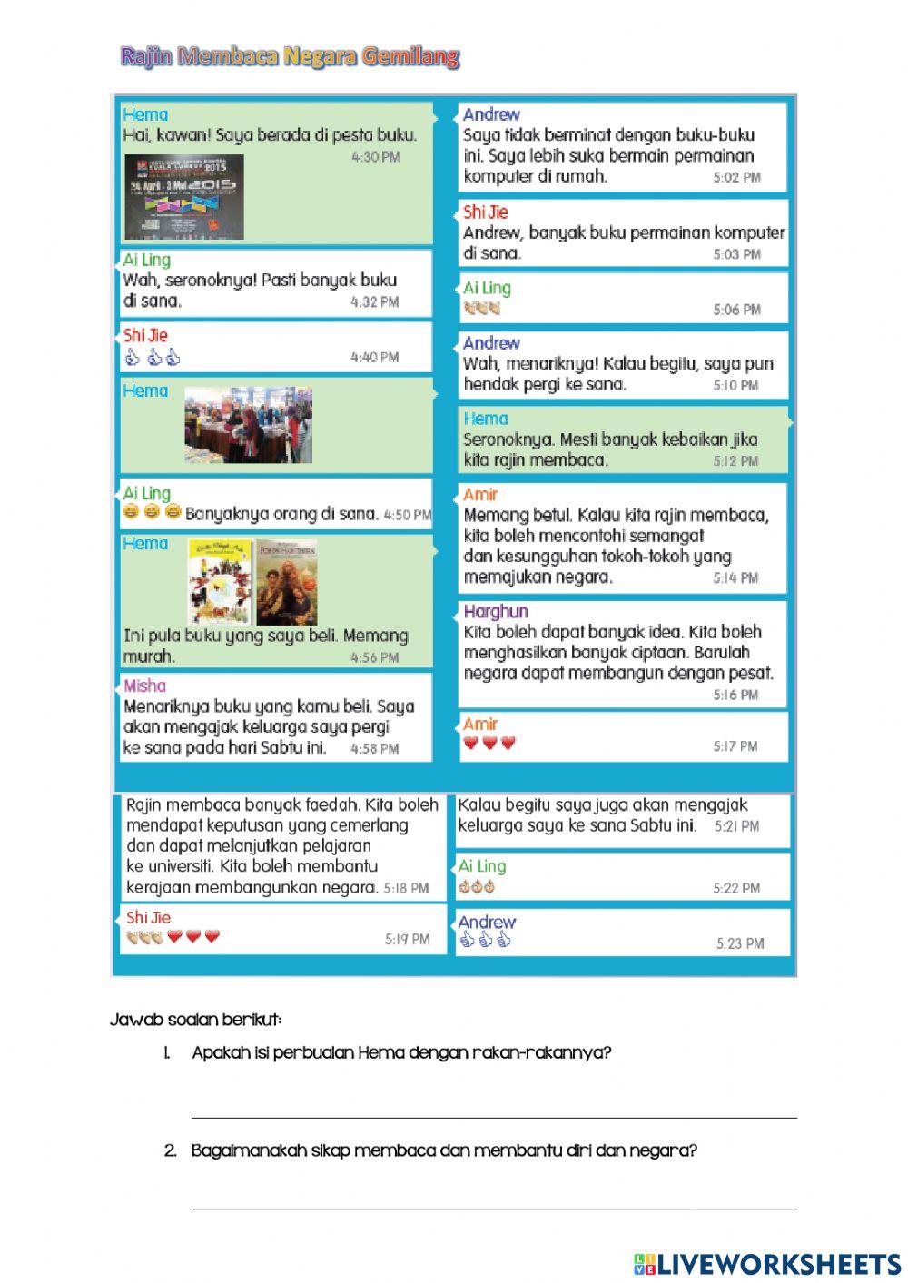 Rajin Membaca, Negara Gemilang