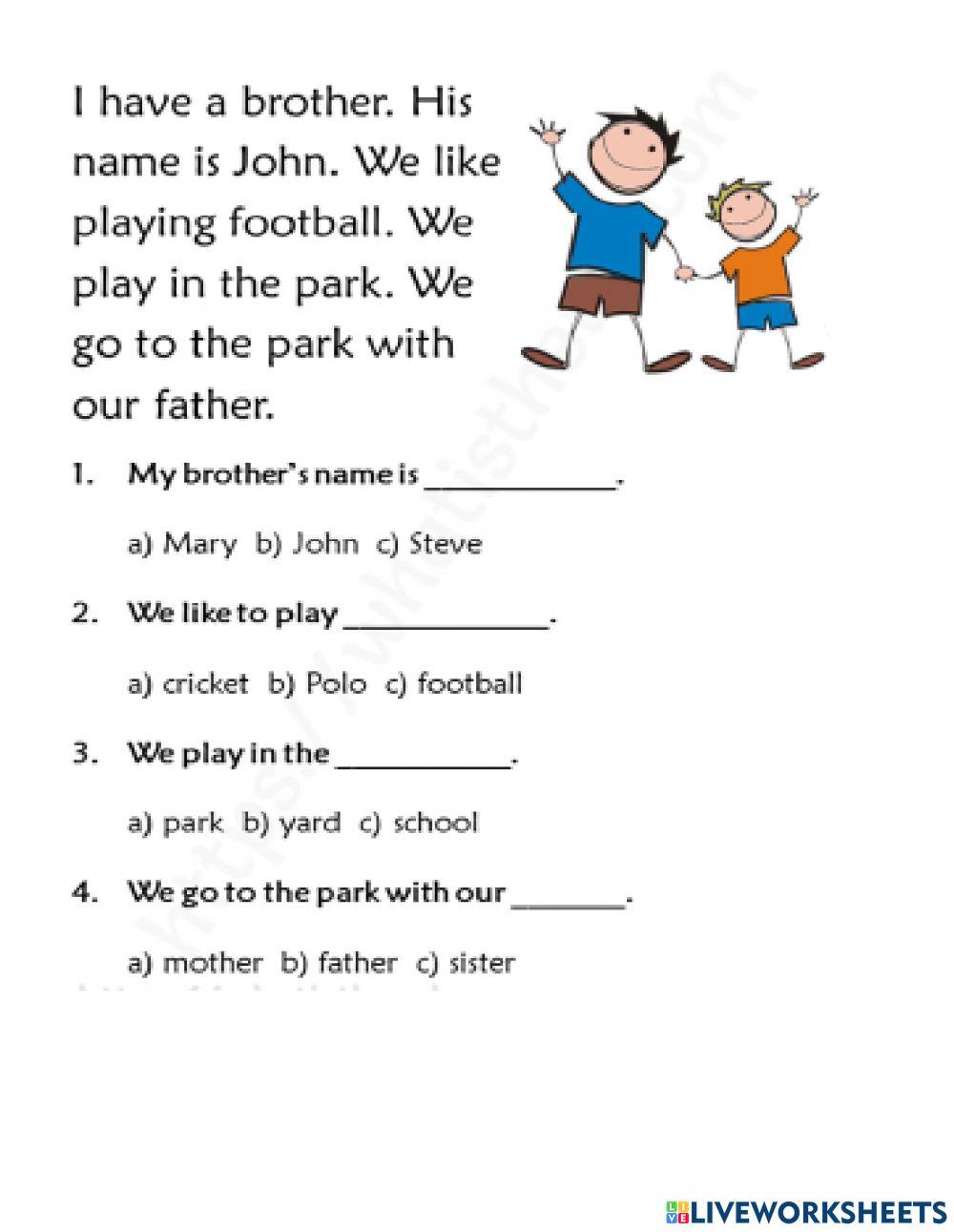 Reading Comprehension Reading Comprehension