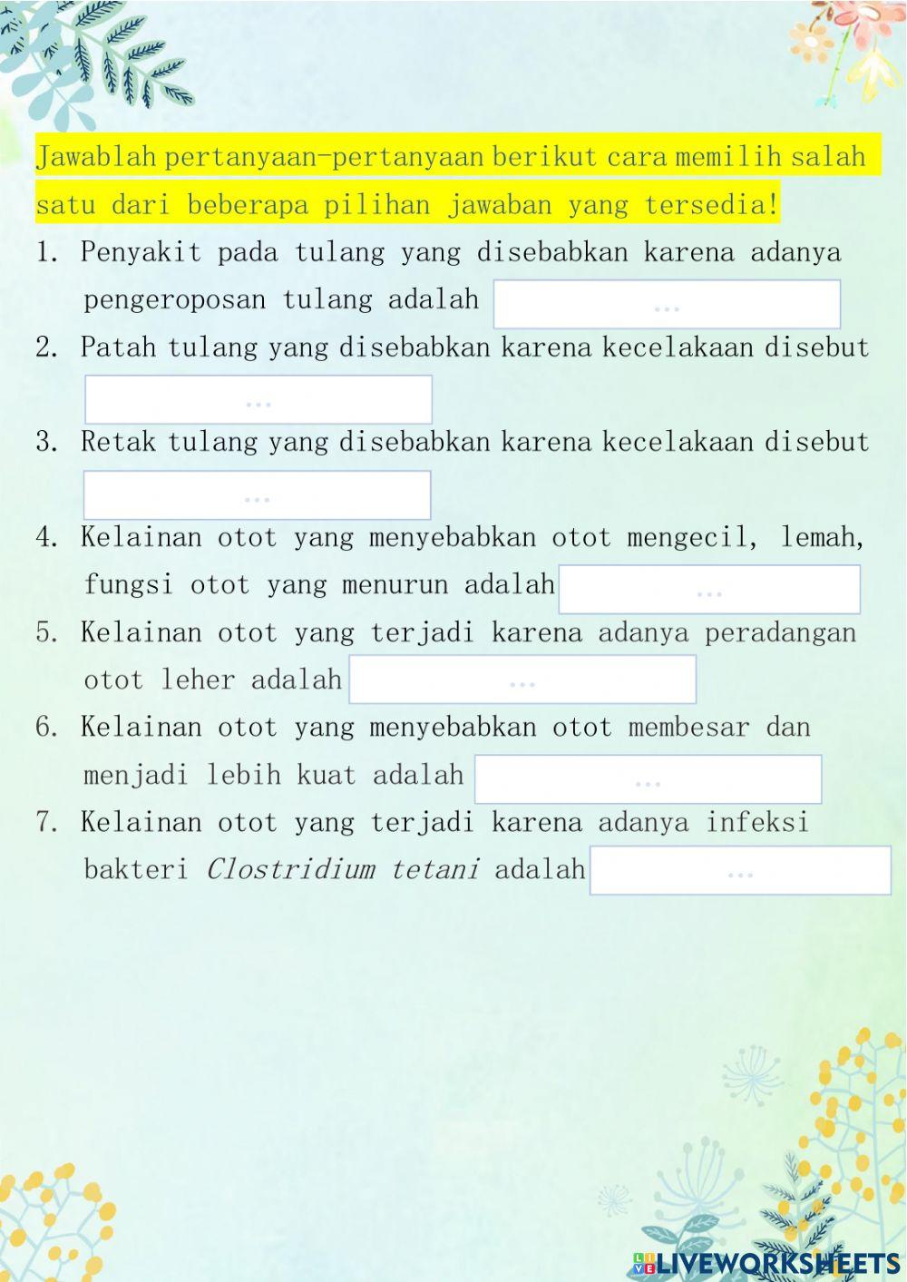 Kelainan pada Organ Gerak