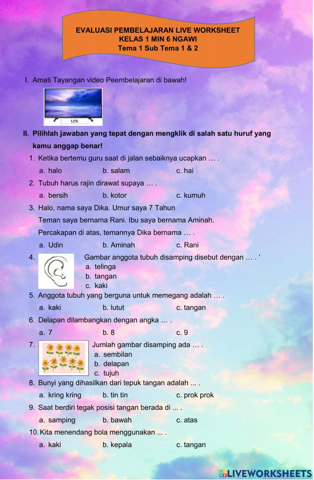 Kegiatan Ulhar T 1 ST 1 & 2