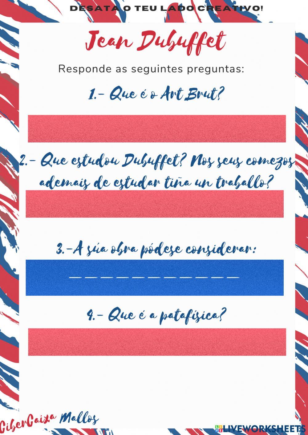 Observación e linguaxe ao redor da reprodución do  autorretrato de  Jean Dubuffet