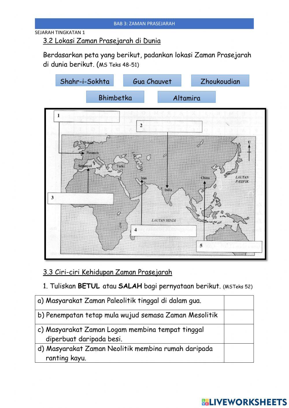 Bab 3: Zaman Prasejarah
