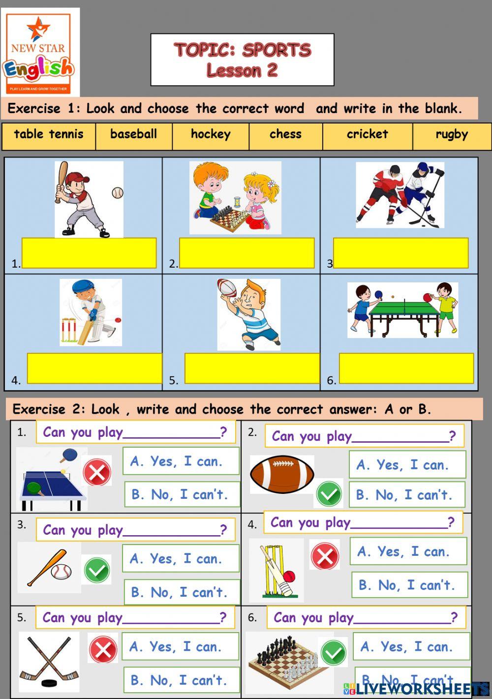 Sports Lesson 2