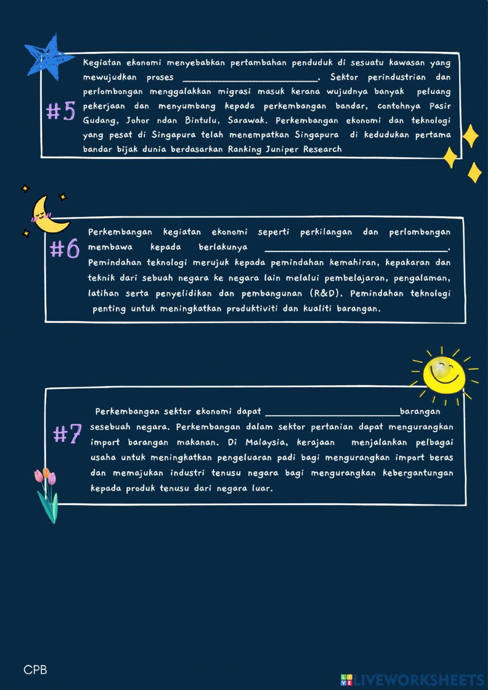 kepentingan kegiatan ekonomi dunia