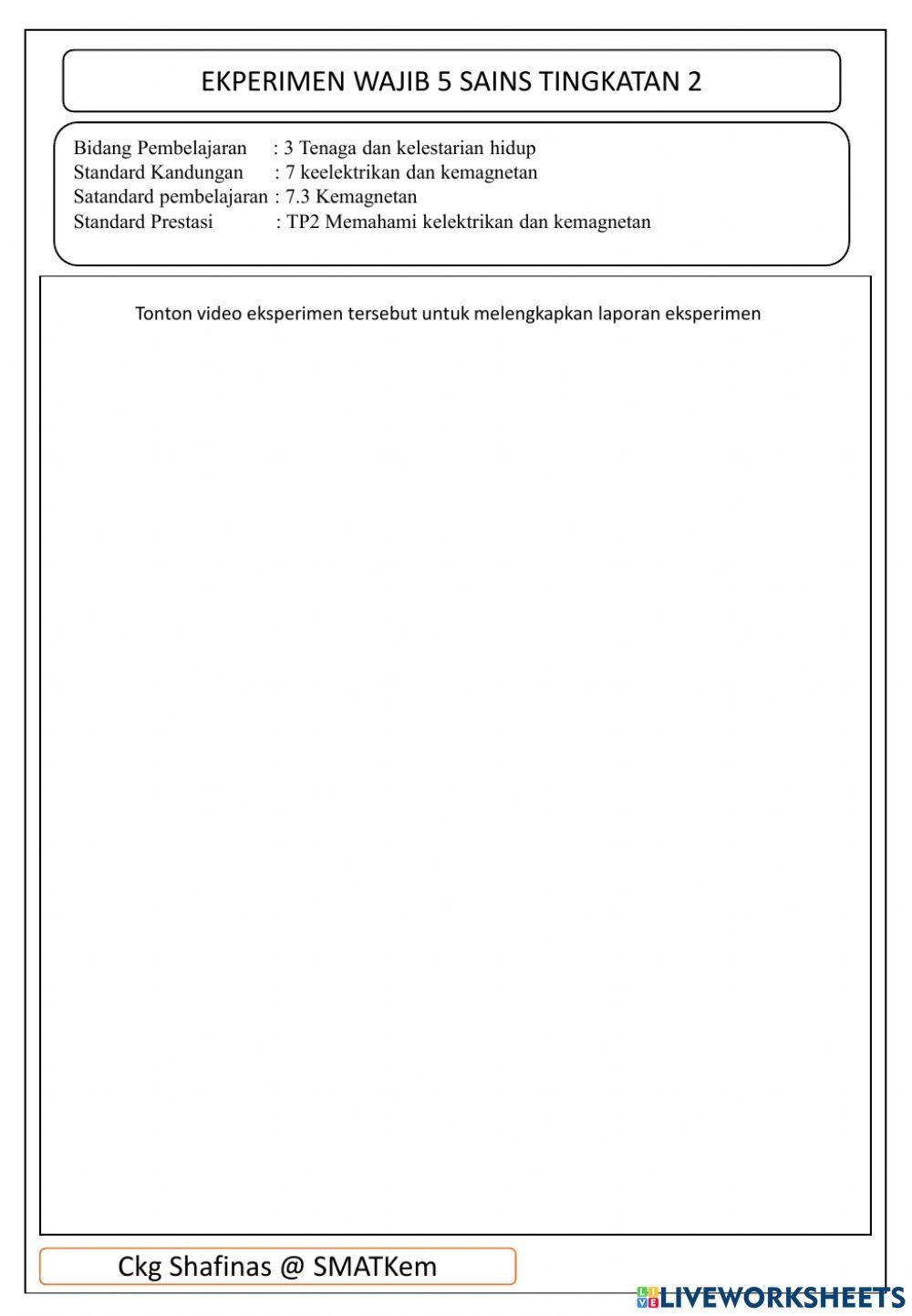 Eksperimen elektromagnet