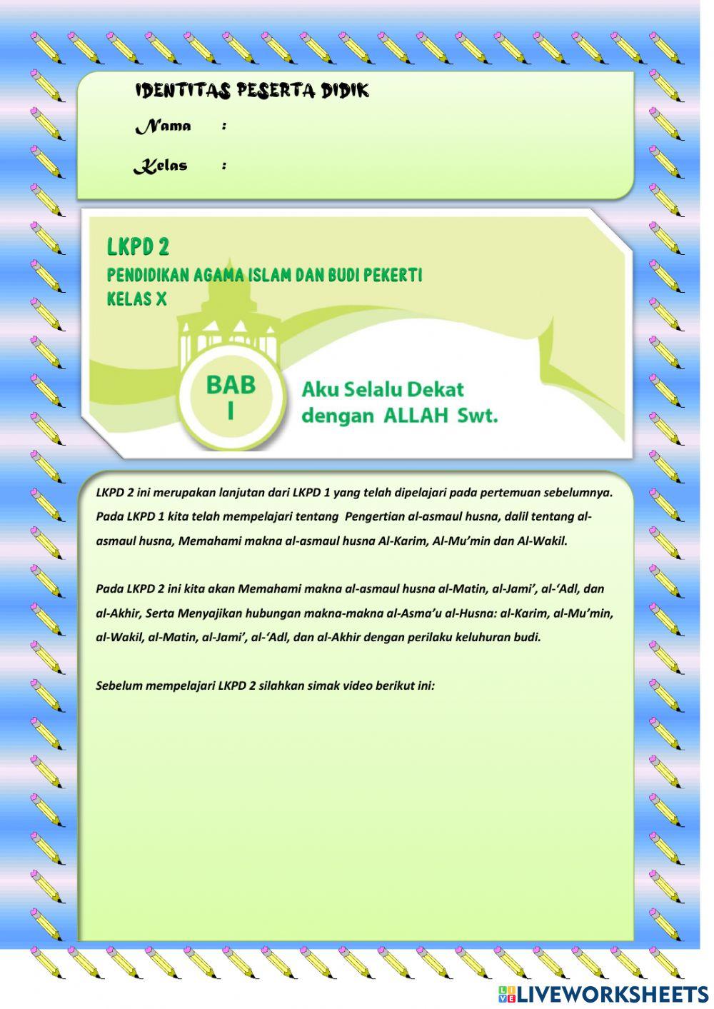 Lkpd 2 paibp kelas X bab 1 (pertemuan kedua)