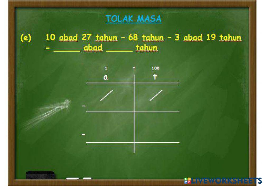 Tolak Masa Tahun 4