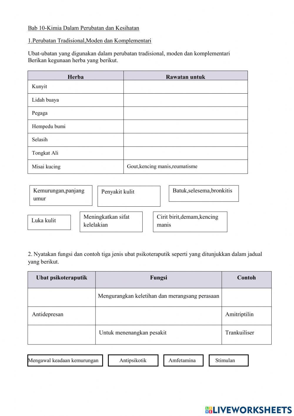 Kimia dalam Perubatan dan kesihatan
