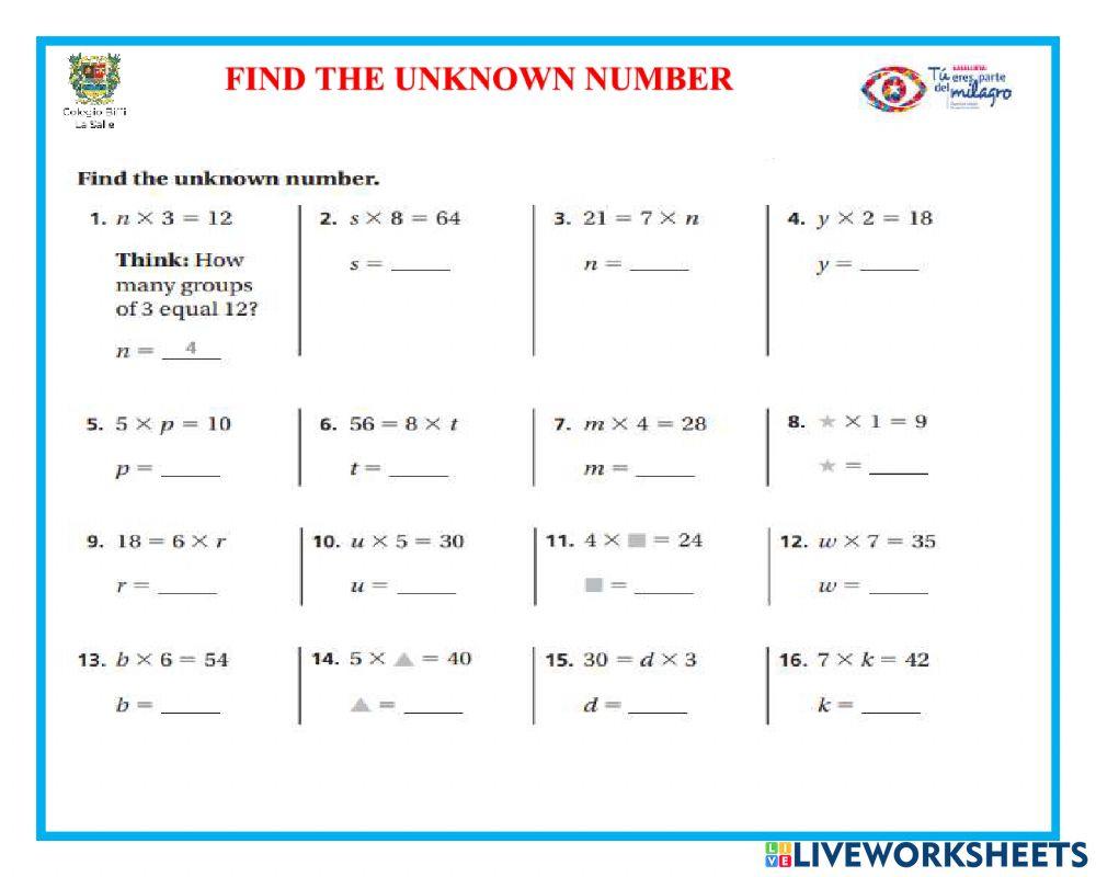 unknown-number-online-exercise-for-live-worksheets