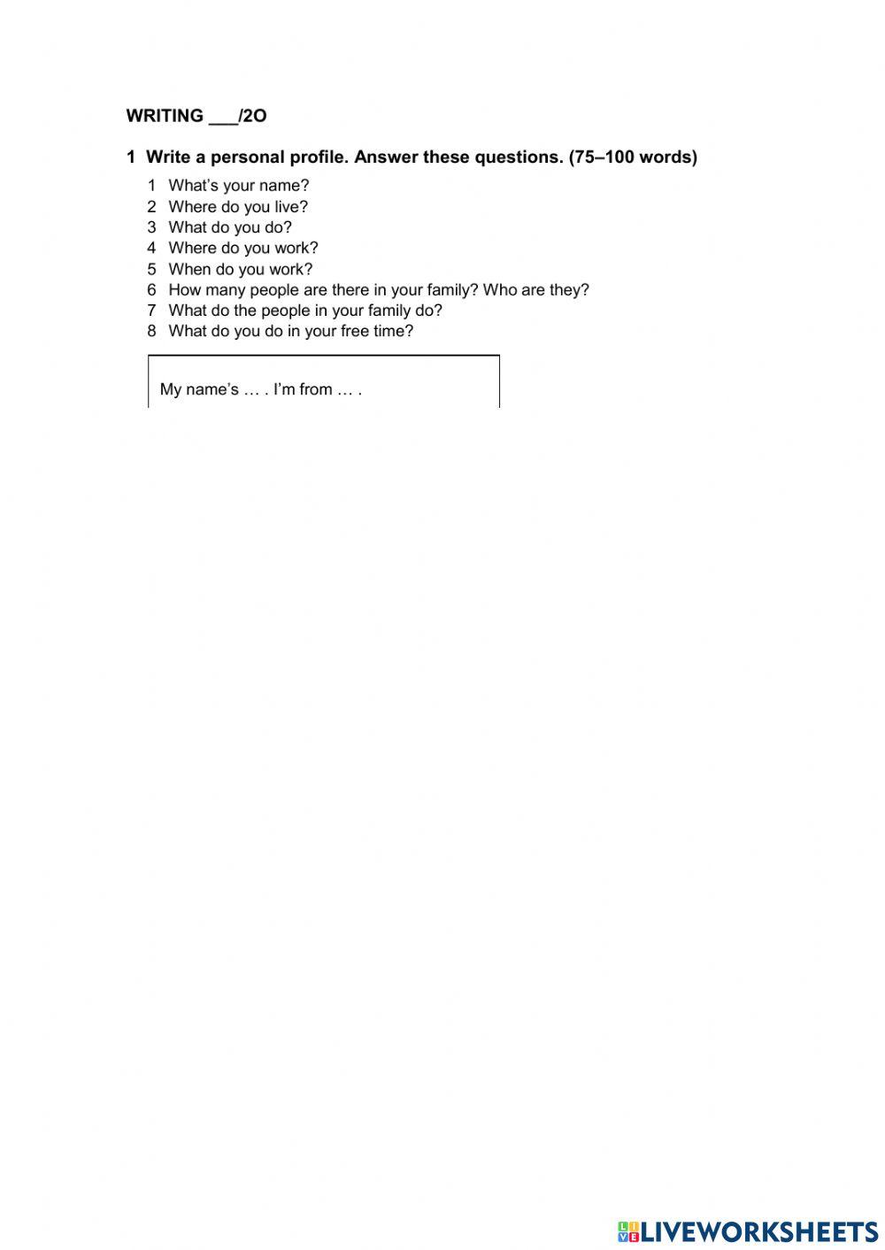 English File Elementary 4th Ed. - File Test Units 1-4B