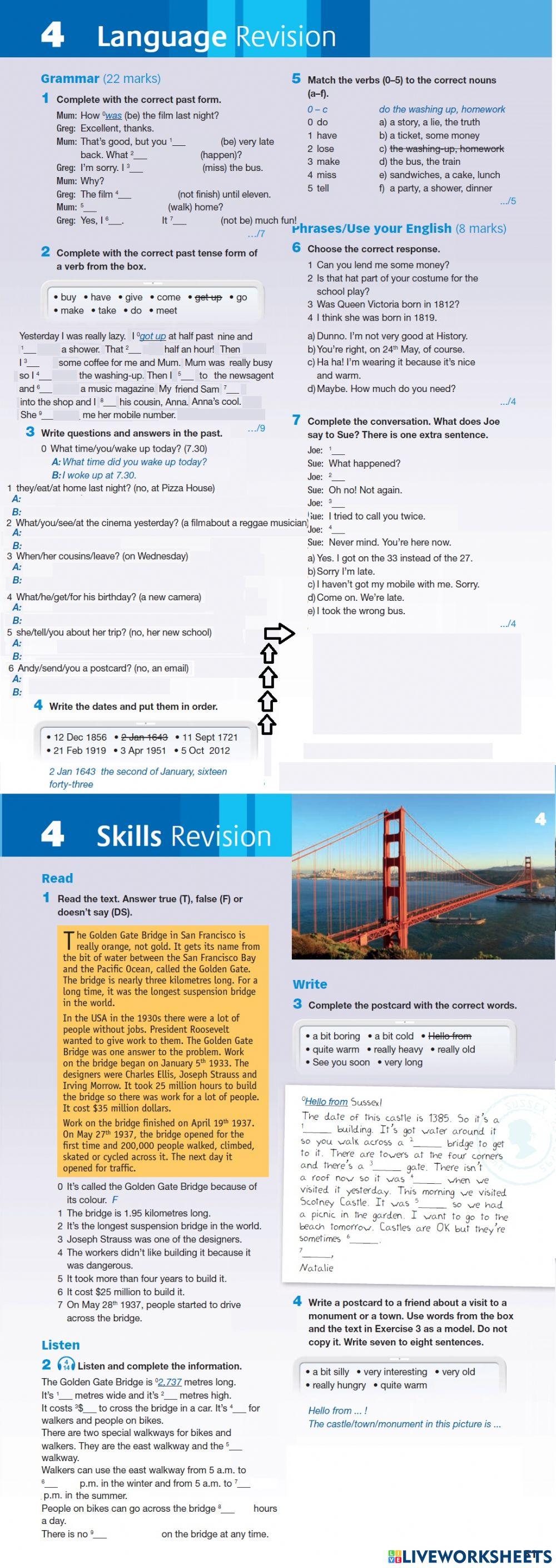 skills revision teens 2 pp 50 and 51 student's book