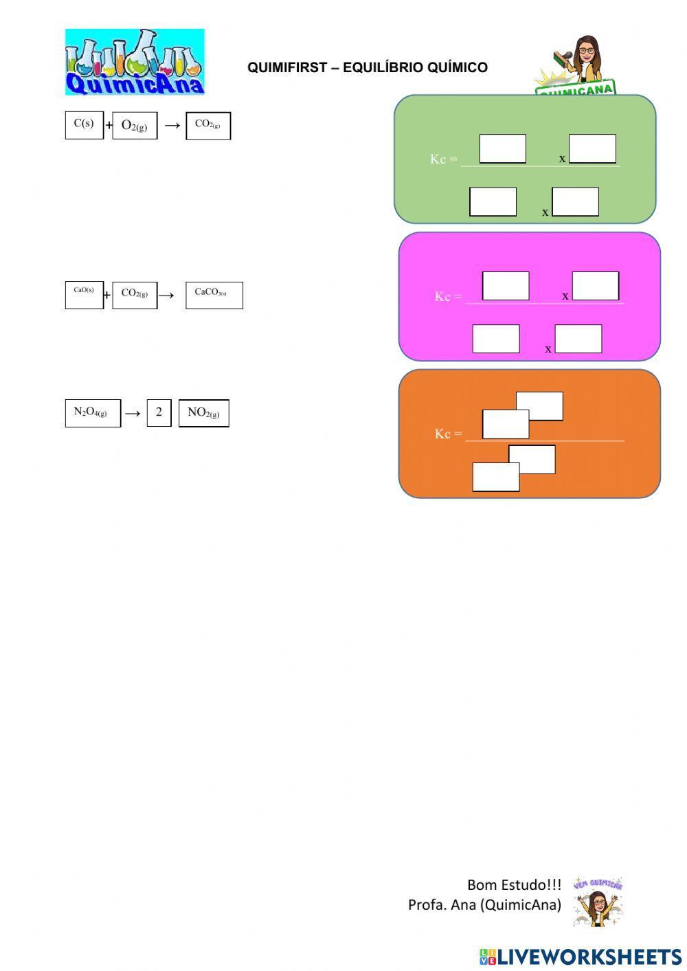 Quimifirst - Equilíbrio Químico