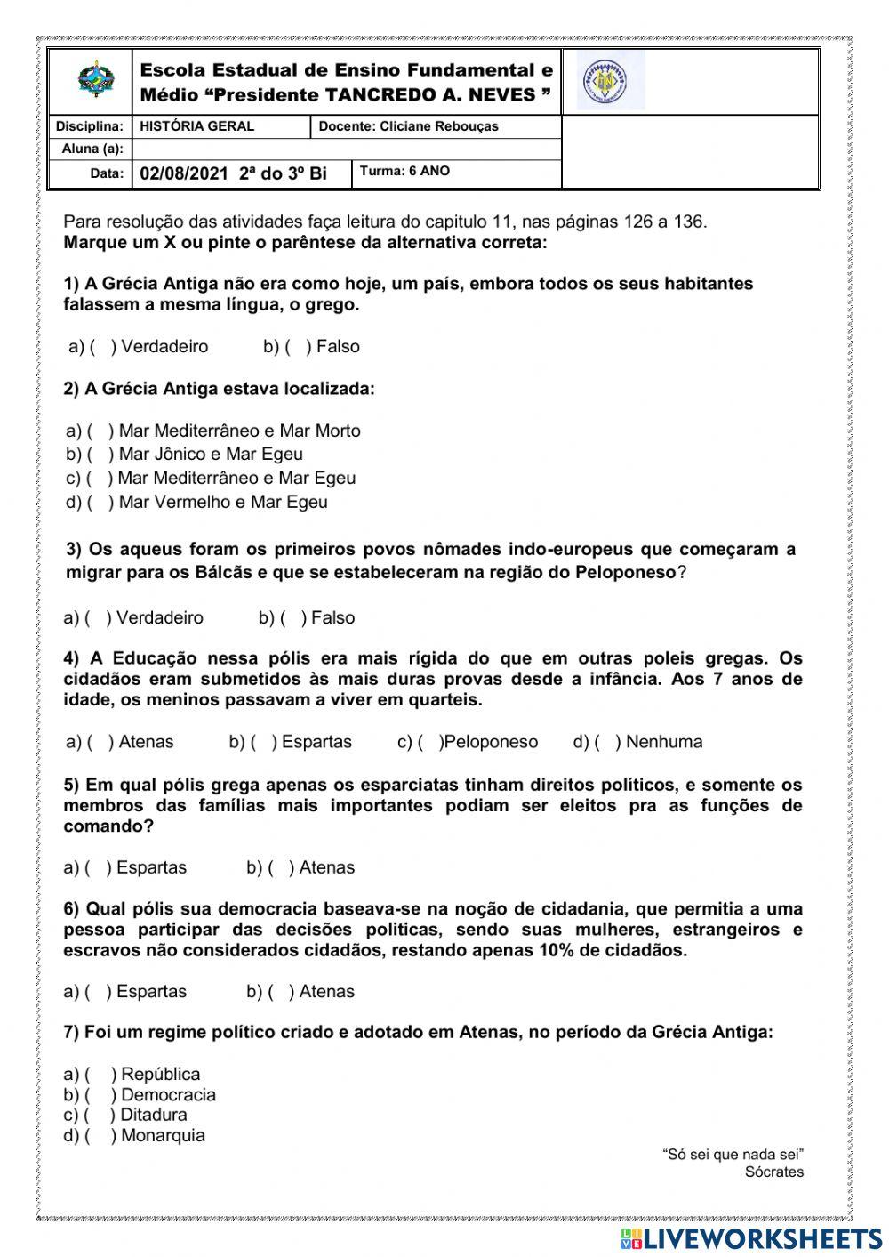 Sociedade e Política na Grécia Antiga
