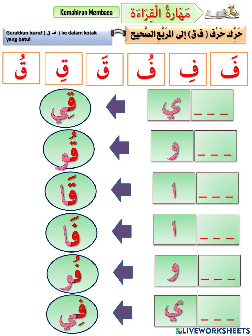 PBD  Bahasa Arab TAHUN 1 (HURUF  ف ق )