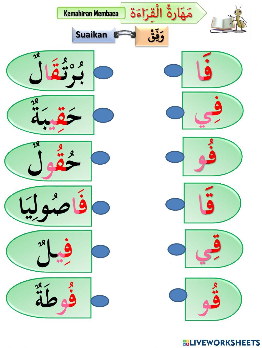 PBD  Bahasa Arab TAHUN 1 (HURUF  ف ق )