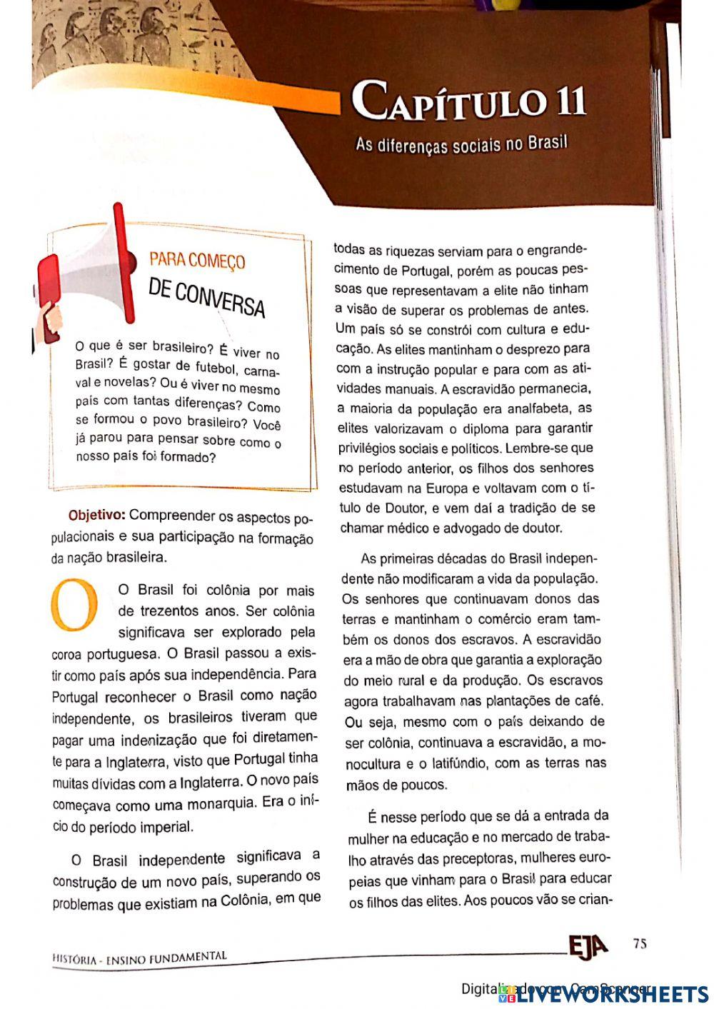 Brasil Império: As diferenças sociais no Brasil.