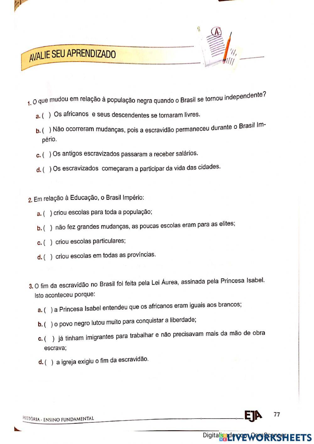 Brasil Império: As diferenças sociais no Brasil.