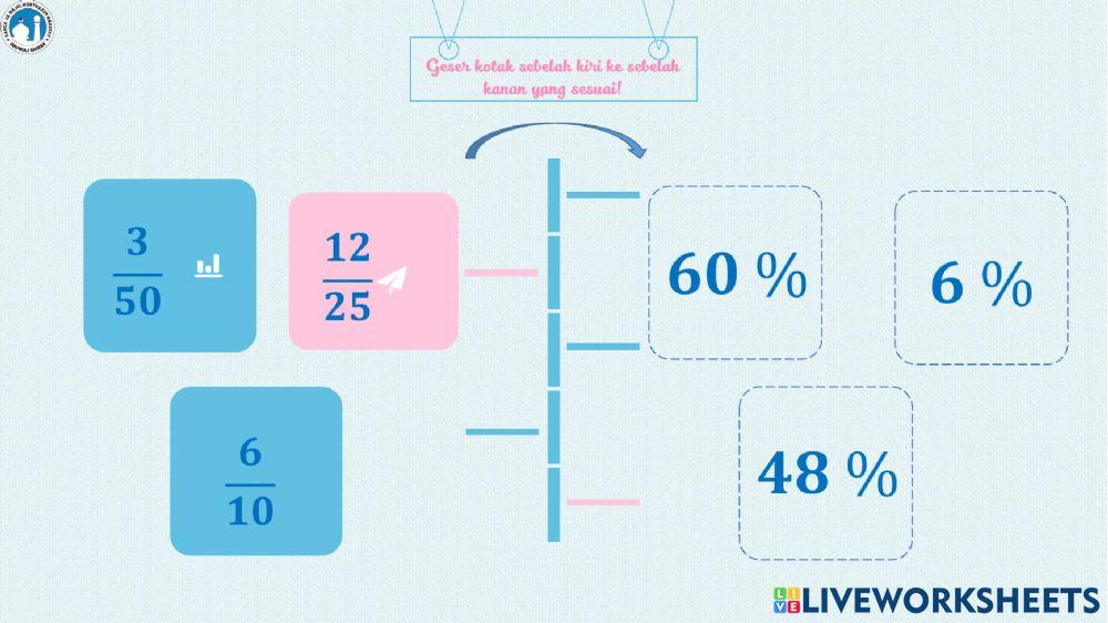 Mengubah pecahan menjadi persen