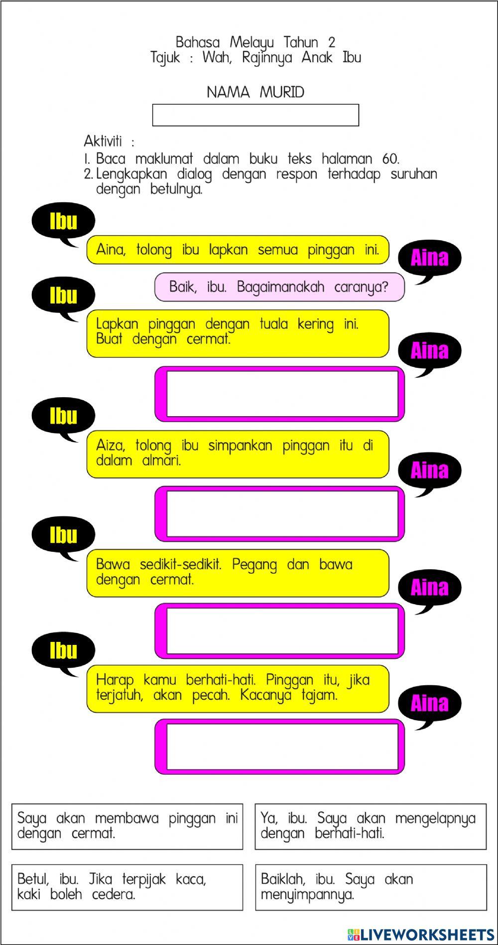 Wah, rajinnya anak ibu.