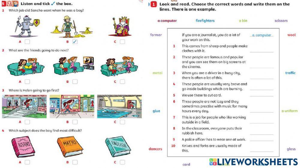 Listening - Vocabulary pg 91-92