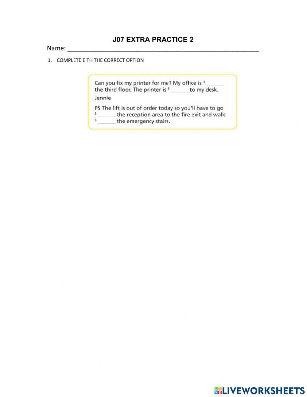 J07 Extra Practice 2