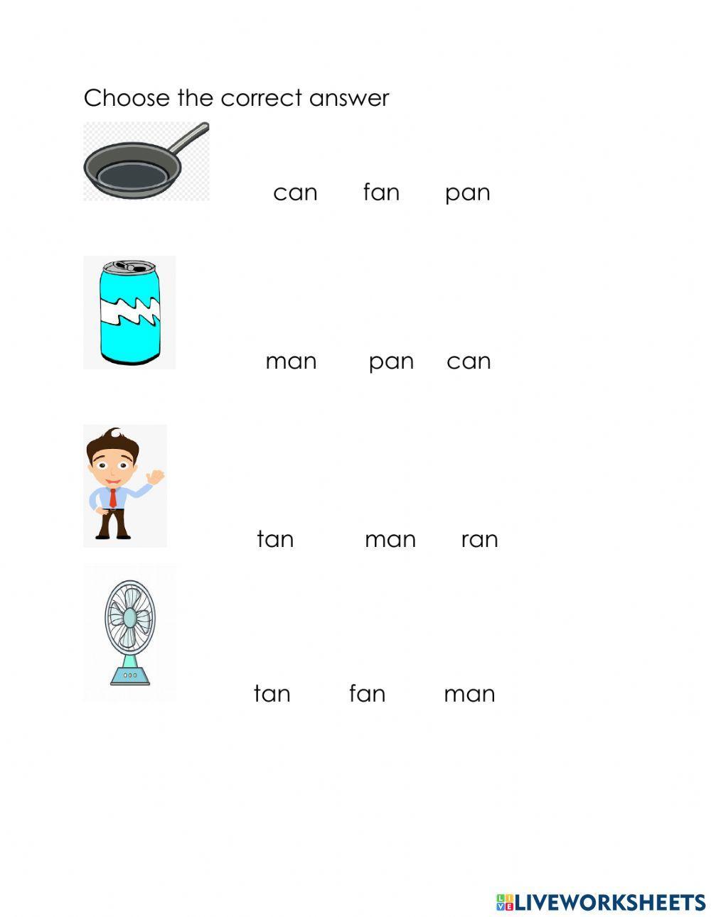 -an family worksheet