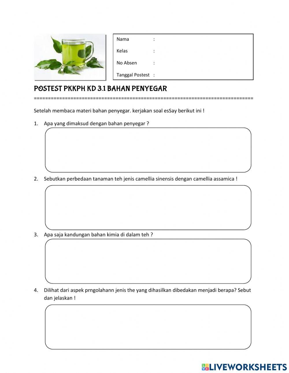 Postest kd 3.1 herbal