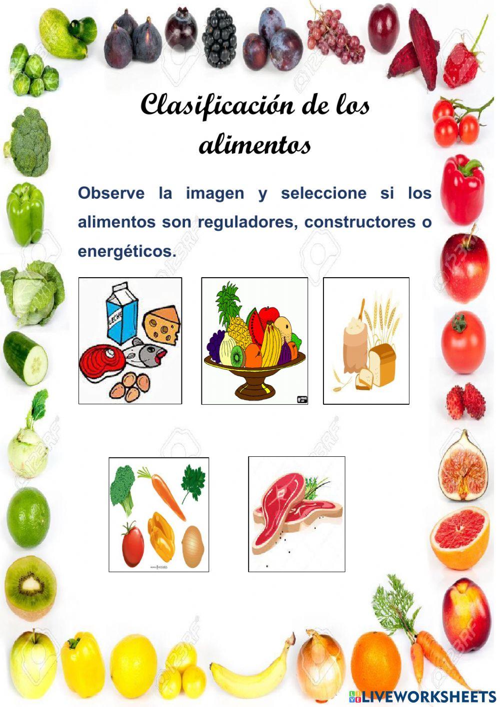 Clasificación d elos allimentos
