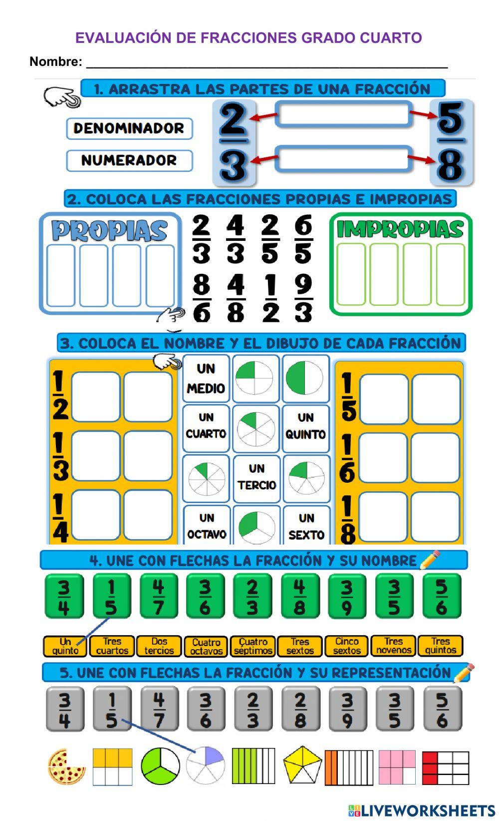 Evaluación de fracciones