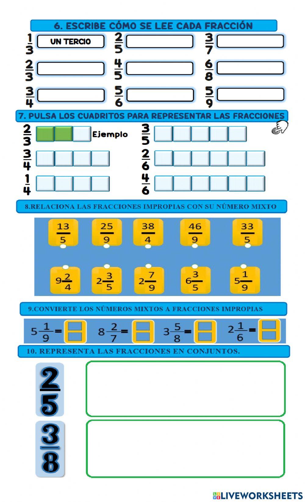 Evaluación de fracciones