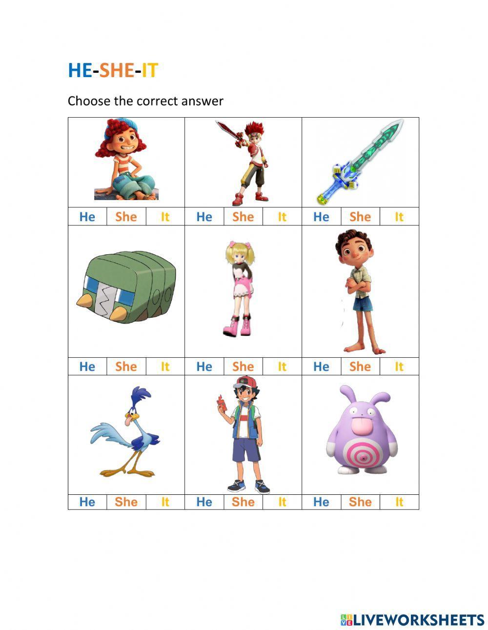 1247270 | He-She-It | Hillary05 | LiveWorksheets