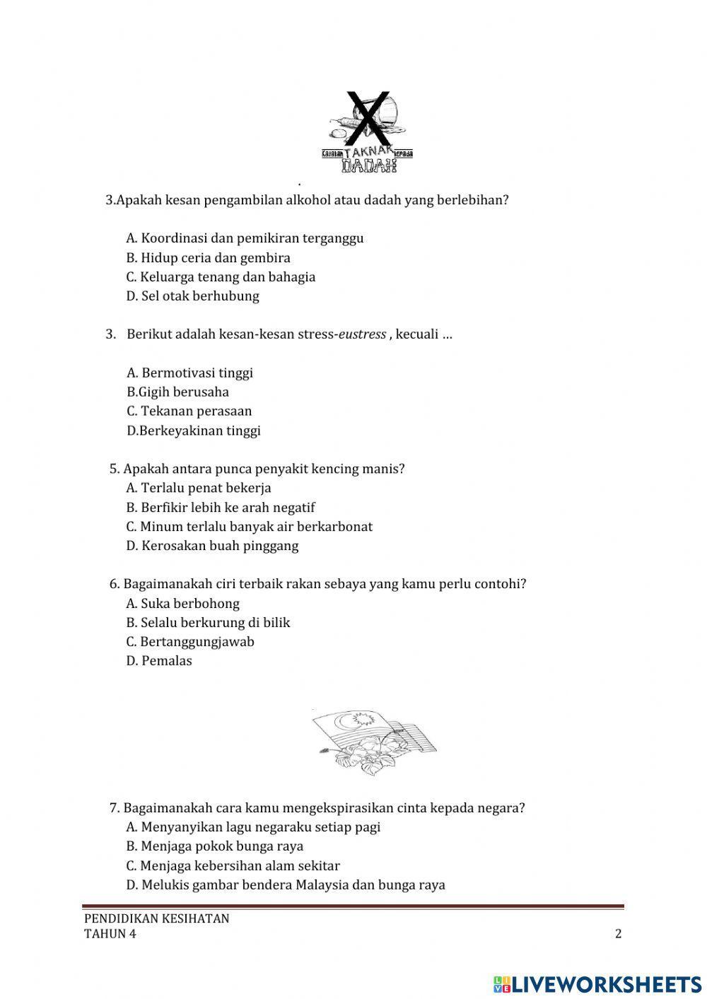 Peperiksaan pertengahan tahun pjpk tahun 4