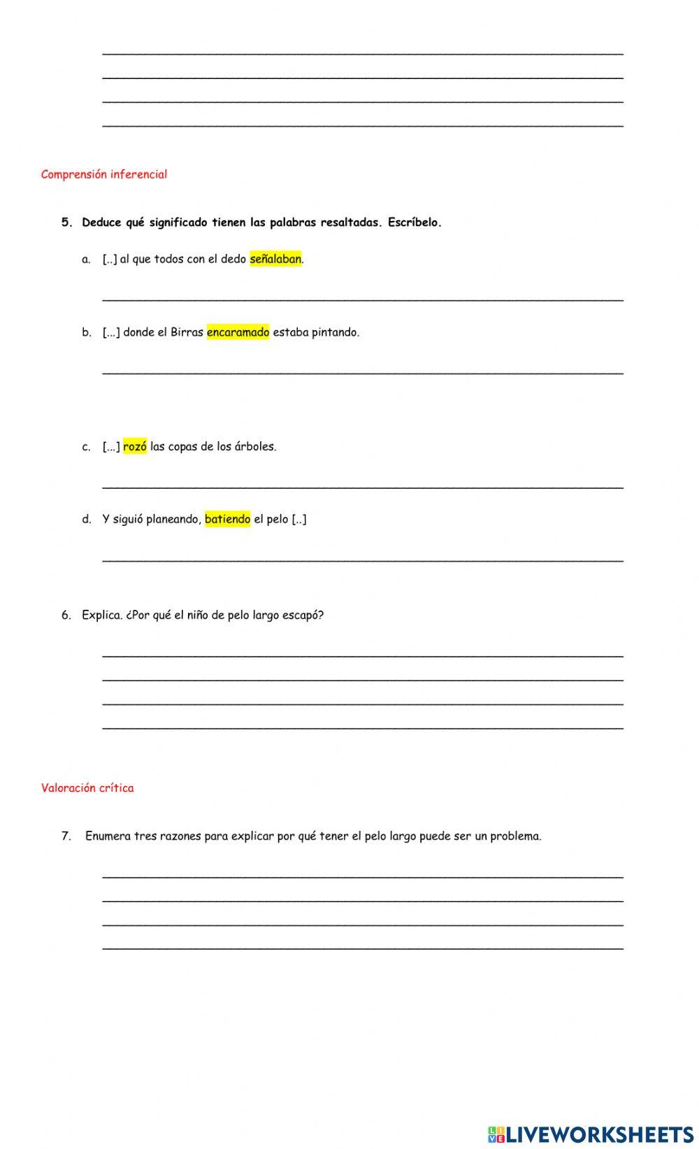 Poema Narrativo -El niño del cabello largo-