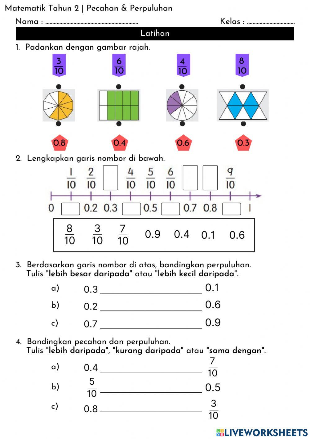 Matematik Tahun 2 - Banding Perpuluhan