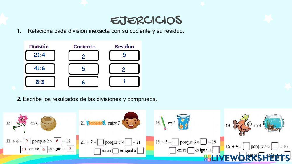 Division con numeros naturales
