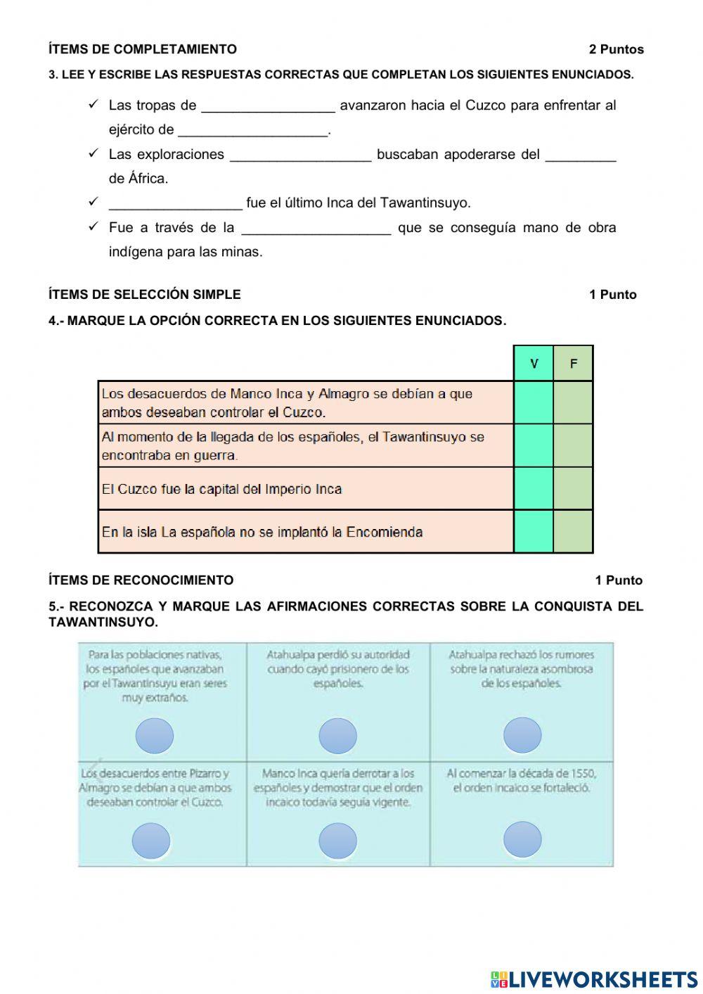 Evaluación segundo parcial - primer quimestre