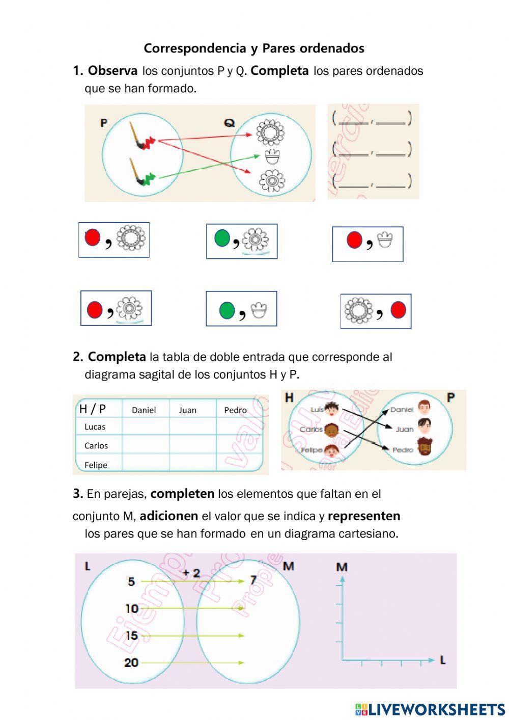 Correspondencia-Pares ordenados