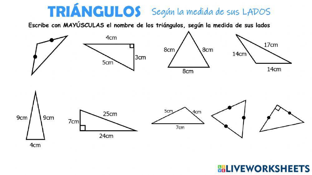 Triángulos - Según la medida de sus lados