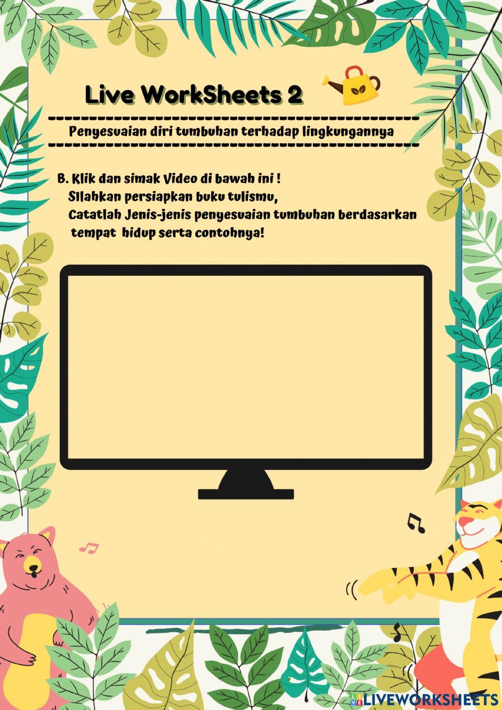 Live 1 - Penyesuaian diri tumbuhan terhadap tempat hidupnya
