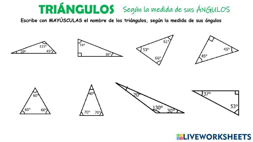 Triángulos - Según la medida de sus ángulos