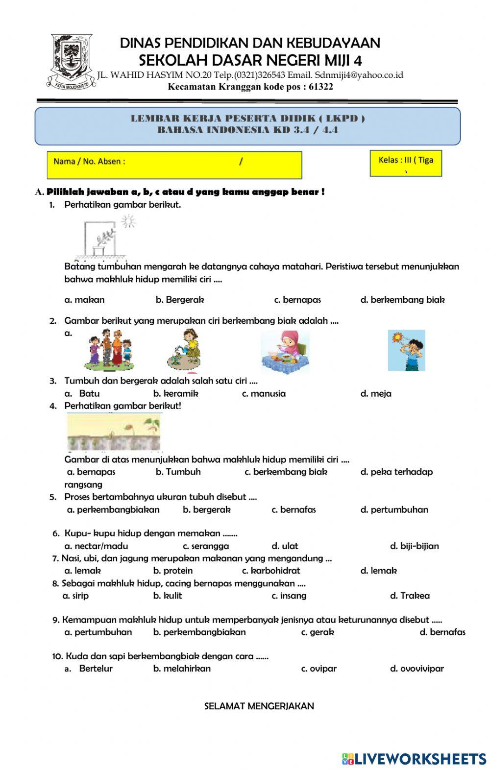 Mengasah Kemampuan Berbahasa: Panduan Lengkap Soal Isian Tema 1 Bahasa Indonesia Kelas 4 KD 3.1 Mengasah Kemampuan Berbahasa: Panduan Lengkap Soal Isian Tema 1 Bahasa Indonesia Kelas 4 KD 3.1