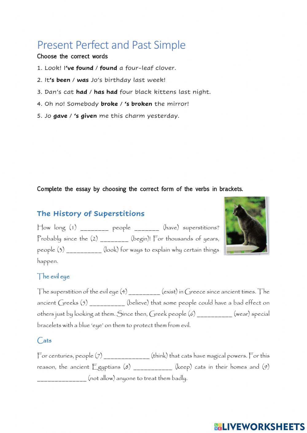 Unit 8 Present perfect and past simple