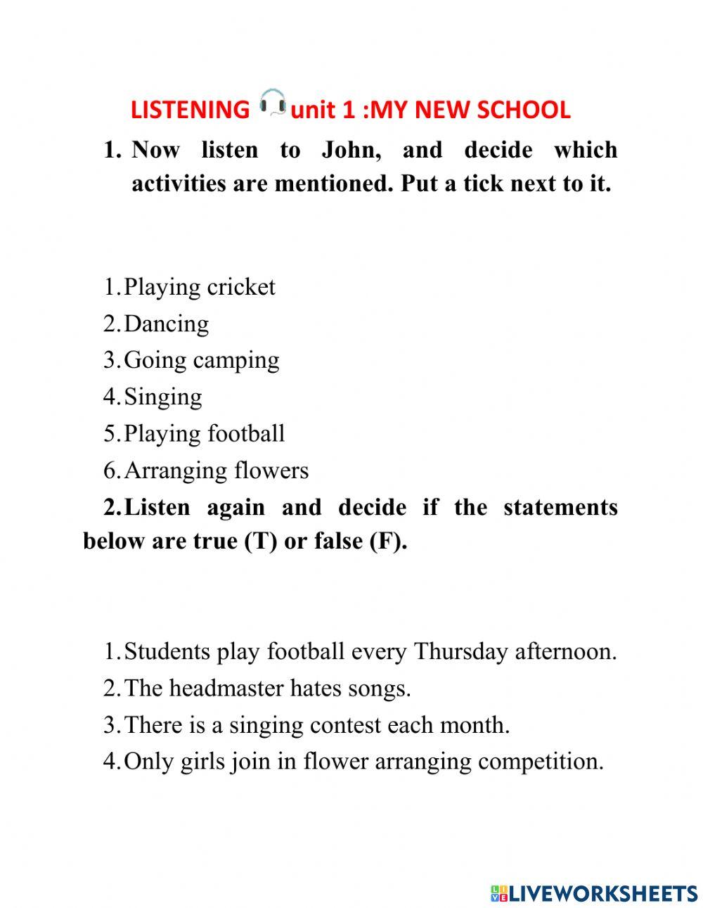 Big 4 lớp 6 unit 1