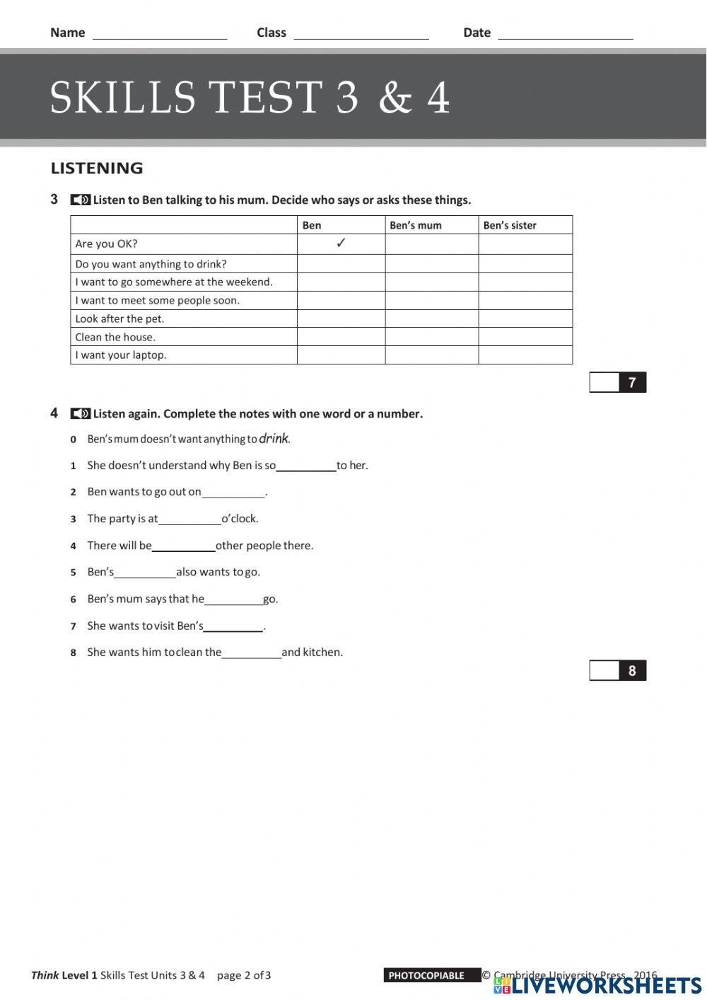 Think Test Elementary 2.2 (sem1)