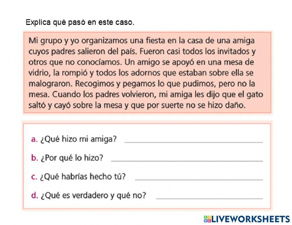 Ejercicios de consolidación, La verdad y la validez