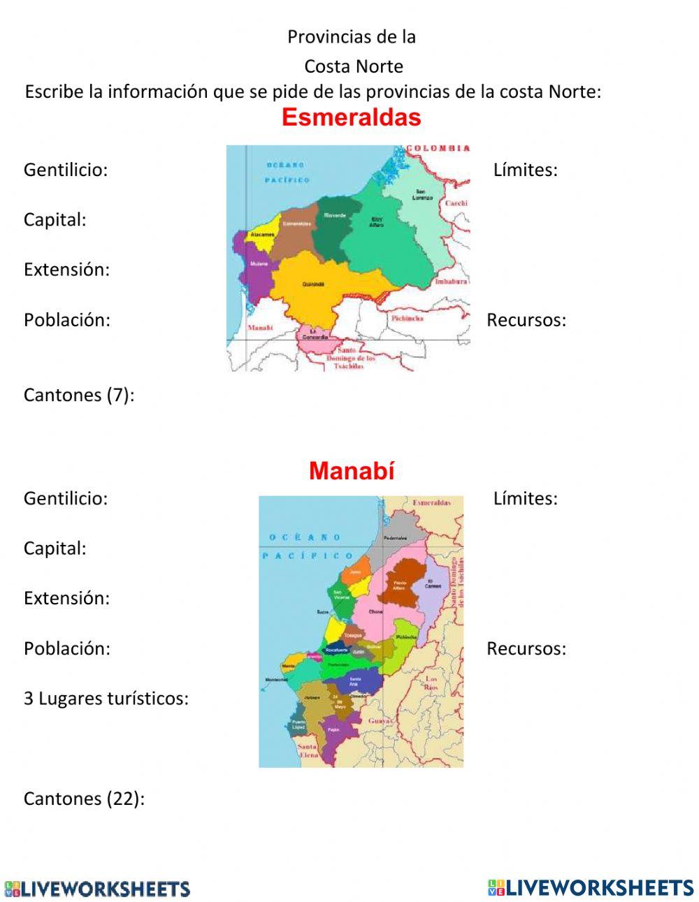 Costa norte del ecuador