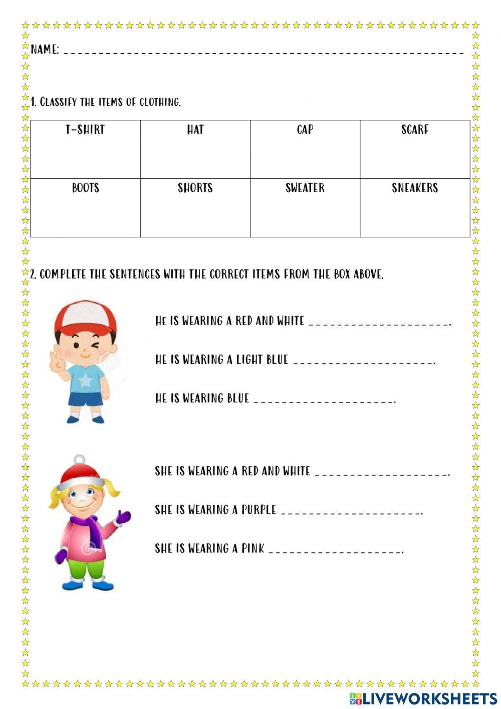 Winter and summer clothes