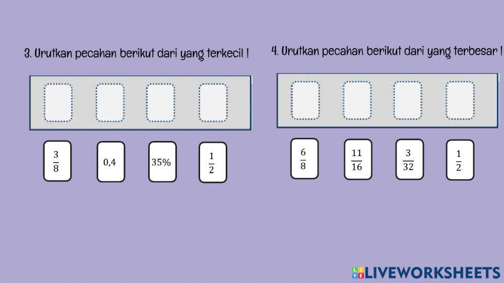 LKPD Membandingkan Pecahan